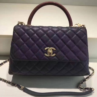 Chanel Handle Preta! Alça em Python!! Lindaaa