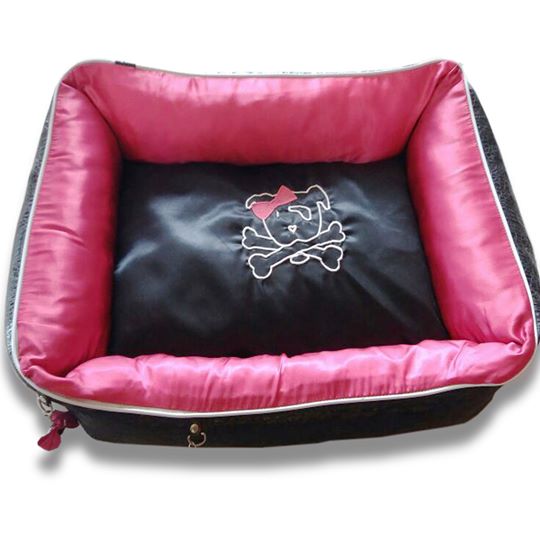 Cama em couro para pet Ridelf cor Pink