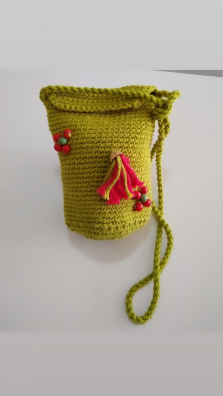 BOLSA CROCHÊ VERDE