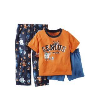 Pijama 3 peças menino Carters tamanho 5 anos