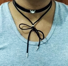 Choker Duplo com Swarovski