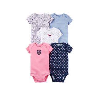 Conjunto 5 bodys menina tamanho 3 meses