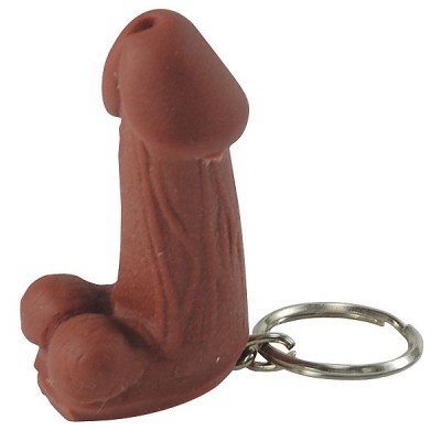 Chaveiro mini pênis com escroto
