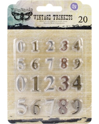 Metal Trinkets, Vintage Mechanicals, Small Numbers - Prima Marketing