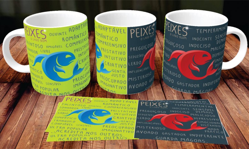 Caneca de Porcelana Peixe