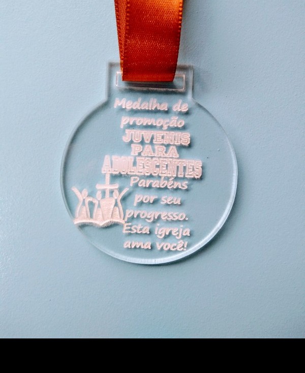 Medalha de promoção Juvenis para Adolescentes em Acrílico