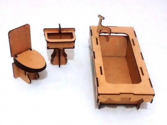 KIT BARBIE BANHEIRO MDF