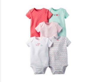 Conjunto 5 bodys menina Carters tamanho 24 meses
