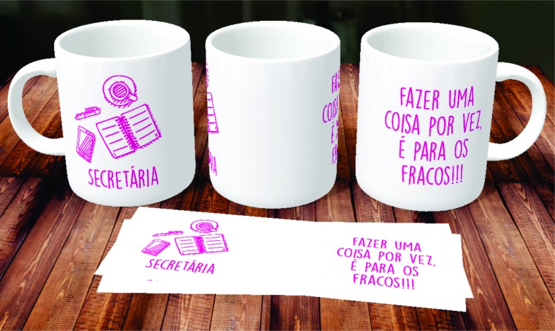 Caneca de Porcelana Secretária