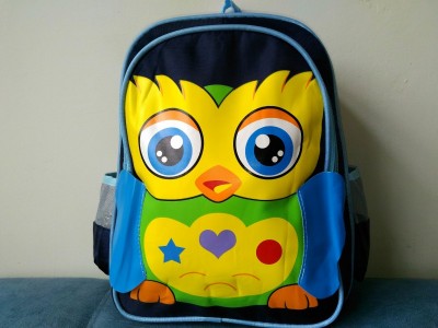 MOCHILA INFANTIL ANIMAIS ZOO BICHO CORUJA-MENINO
