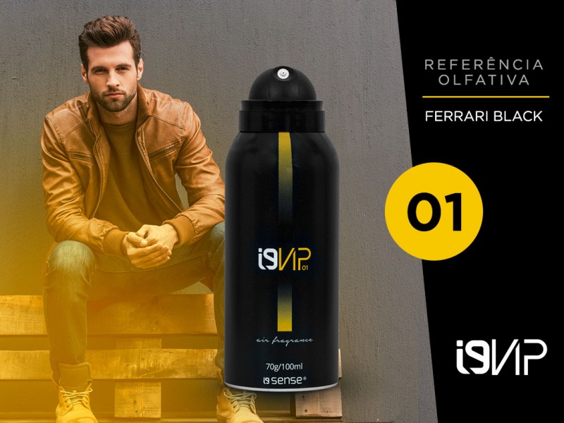 Perfume Ferrari Black i9life aersol 100ml