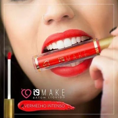 Batom Liquido Matte Vermelho Intenso i9Make