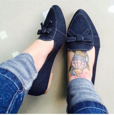Sapatilha Mocassim Jeans, numeração 34 ao 38