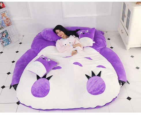 PUFF GIGANTE TOTORO CAMA EM PELUCIA SACO DE DORMIR