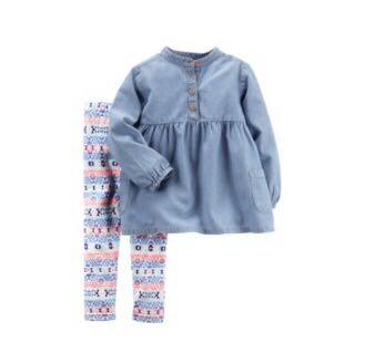 Conjunto calça e bata jeans Carters tamanho 5 anos