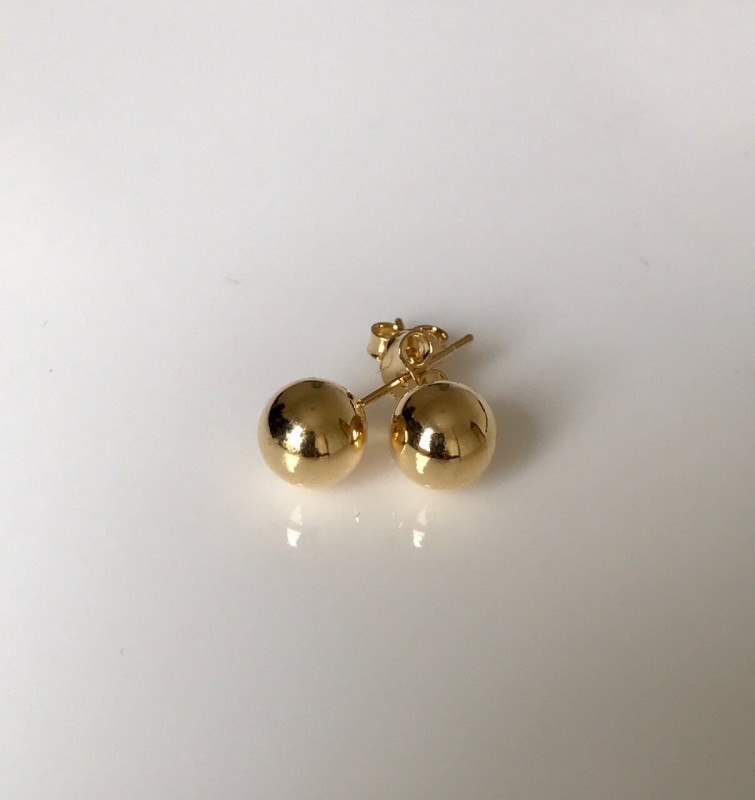 Brinco bola ouro