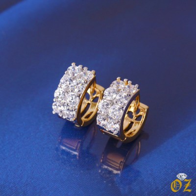 BRINCO ARGOLA FOLHEADA OURO COM RODIO -23188