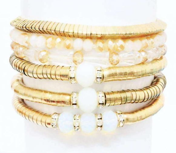 PULSEIRA KIT ADRI DOURADO BRANCO