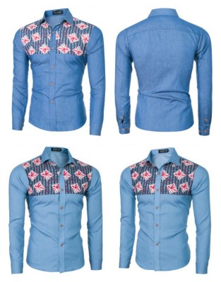 CAMISA INFORMAL E MODERNA COM DETALHES - JEANS STYLE