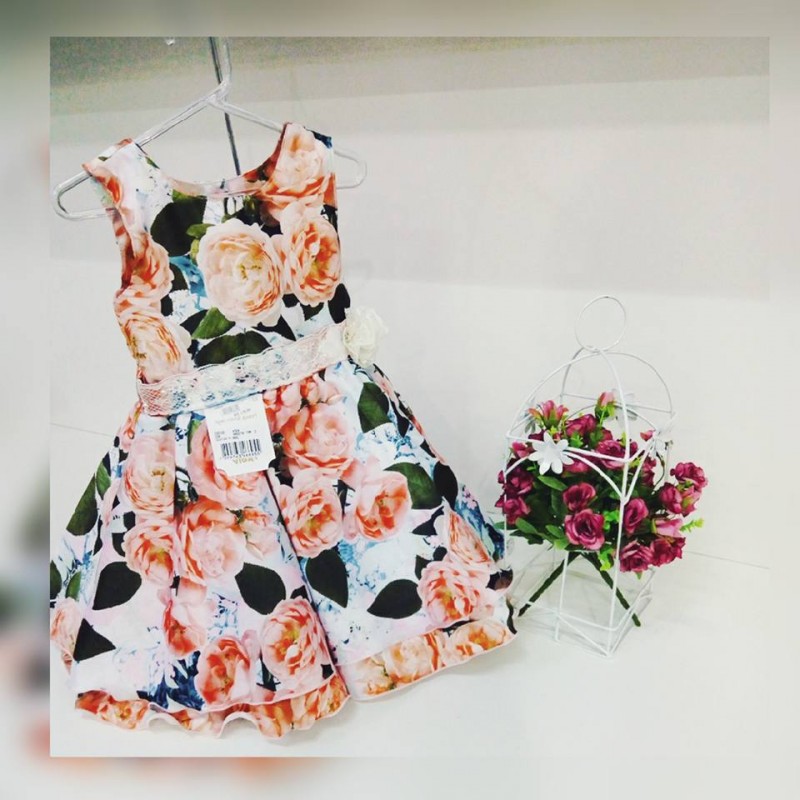 VESTIDO INF FESTA DE BABADOS COD 65028