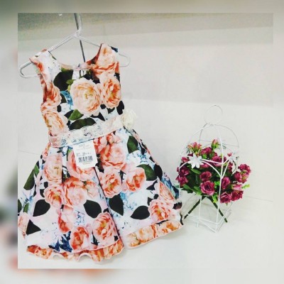 VESTIDO INF FESTA DE BABADOS COD 65028