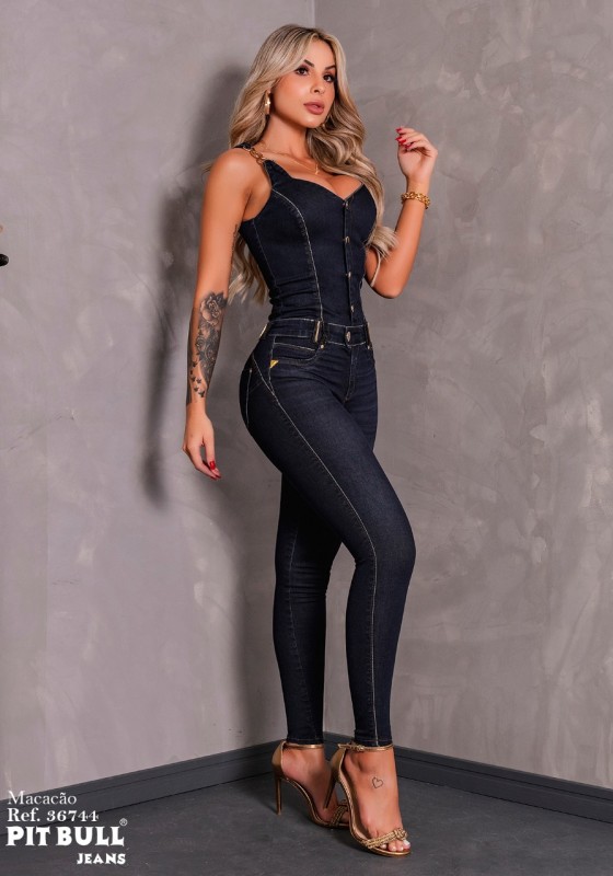 Macacão longo jeans Cód.: 36744