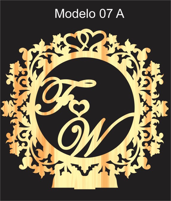 Topo de Bolo - Modelo 07A (leia descrição do produto)