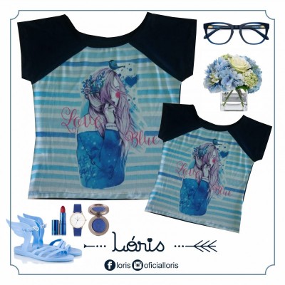 T-shirt Love Blue