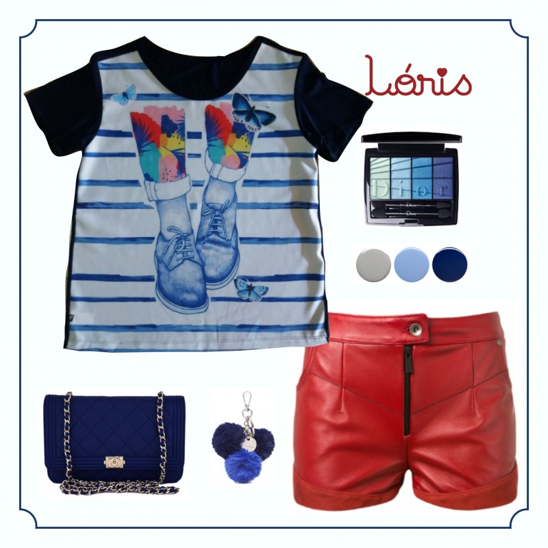 T-shirt Oxford Azul