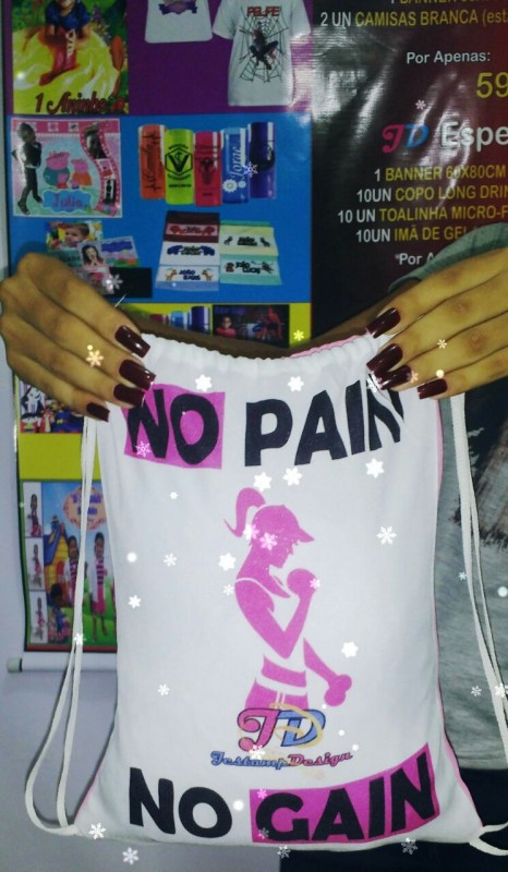 MOCHILINHA FITNESS  PERSONALIZADA