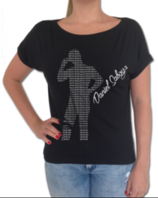 Camisa Gola Canoa Feminina Preta Pequena