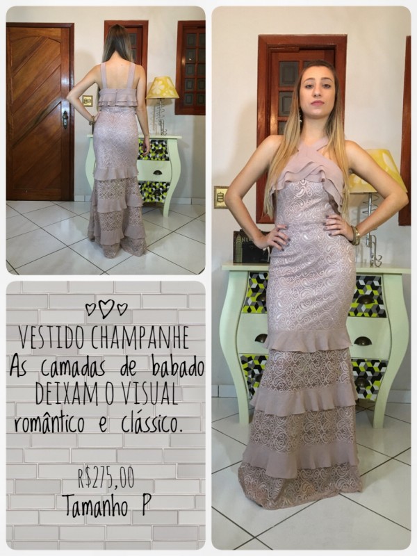 Vestido Champanhe