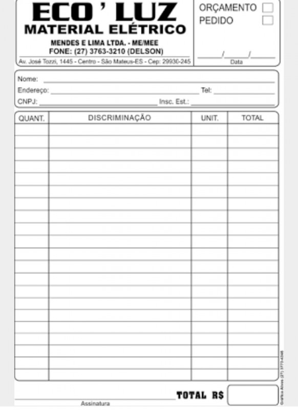 10 Blocos 15x21 1-via (100 folhas)