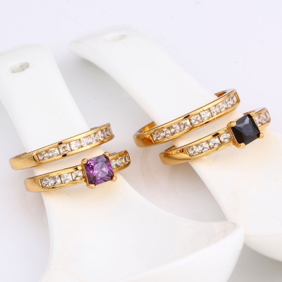 ANEL DUPLO ZIRCONIA CRAVEJADO -11708