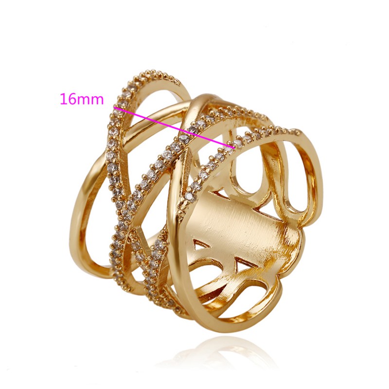 ANEL ZIRCONIA FOLHEADO OURO-14160