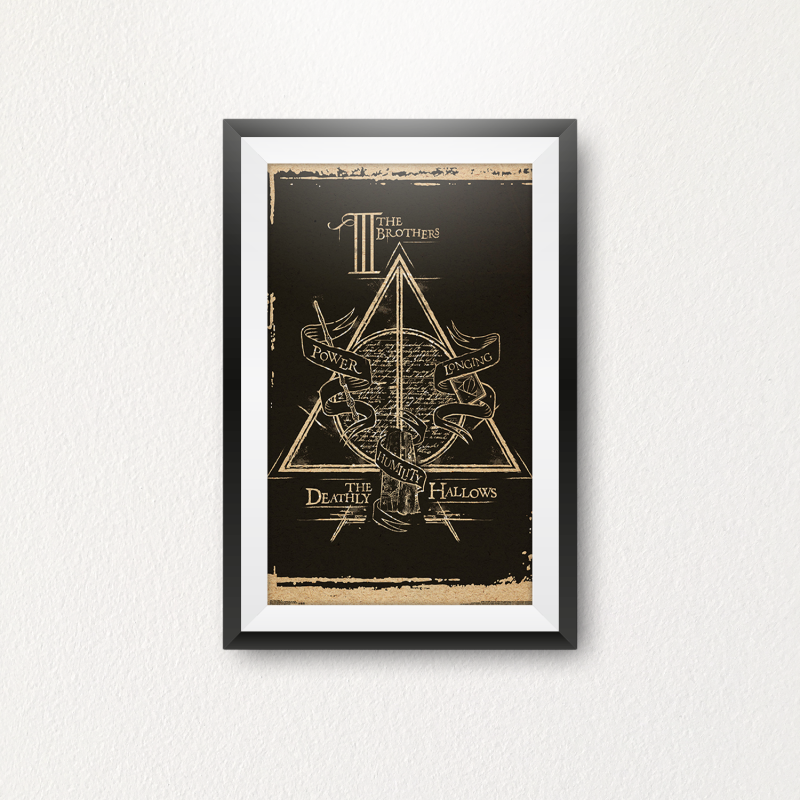 Quadro Decorativo Harry Potter The Deathly Hallows