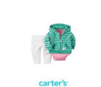 Conjunto 3 peças menina Carters  jaqueta tamanho 18 meses