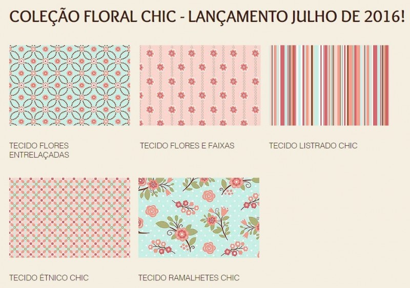 Coleção Floral Chic - Fuxicos e Fricotes