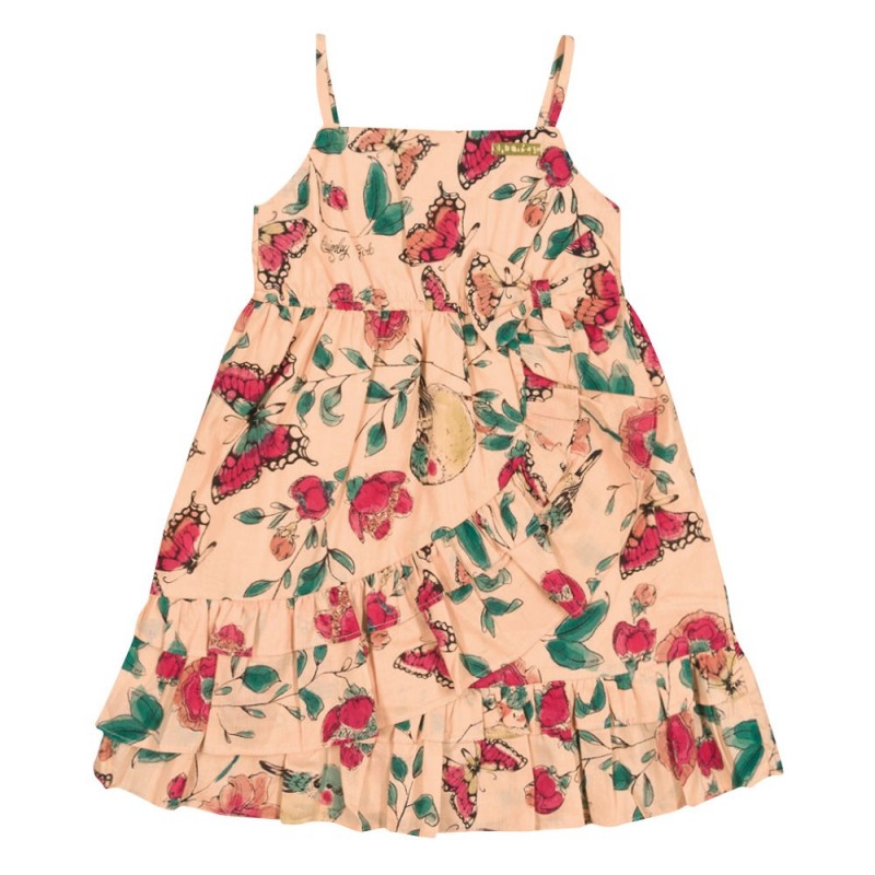 VESTIDO TECIDO C/ALÇA LARANJA  COD 56837