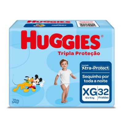 Fralda tripla proteção - Huggies - XG
