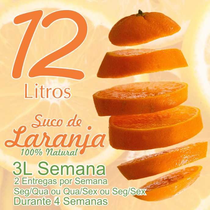 12 LITROS DE SUCO DE LARANJA