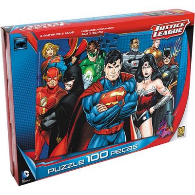 QUEBRA-CABEÇA LIGA DA JUSTIÇA 100 PEÇAS