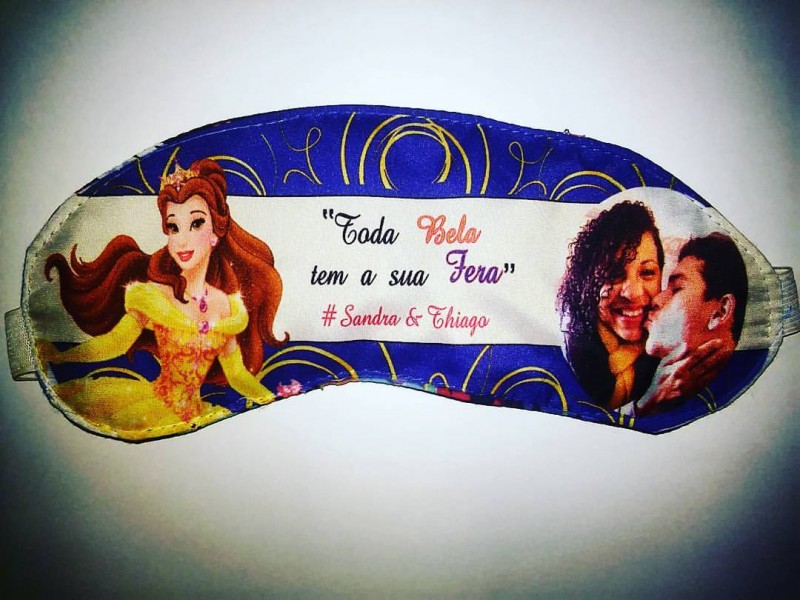 MASCARA DE DORMIR  ''A BELA E A FERA'' PARA PERSONALIZAÇÃO
