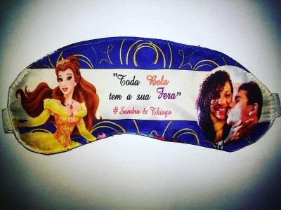 MASCARA DE DORMIR  ''A BELA E A FERA'' PARA PERSONALIZAÇÃO