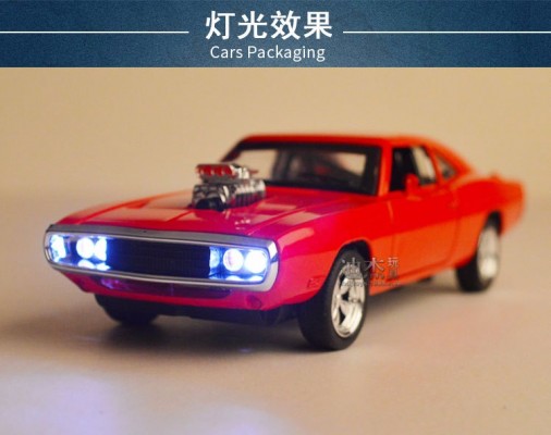 DODGE CHARGER TORETTO VERMELHO ESCALA 1/24 +/- 17CM