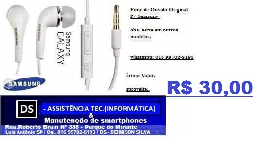 Fone de Ouvido P/ Samsung