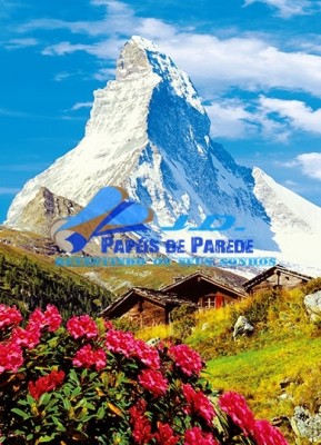 Painel Fotográfico (Médio): Matterhorn- COLA GRÁTIS - BID4-373