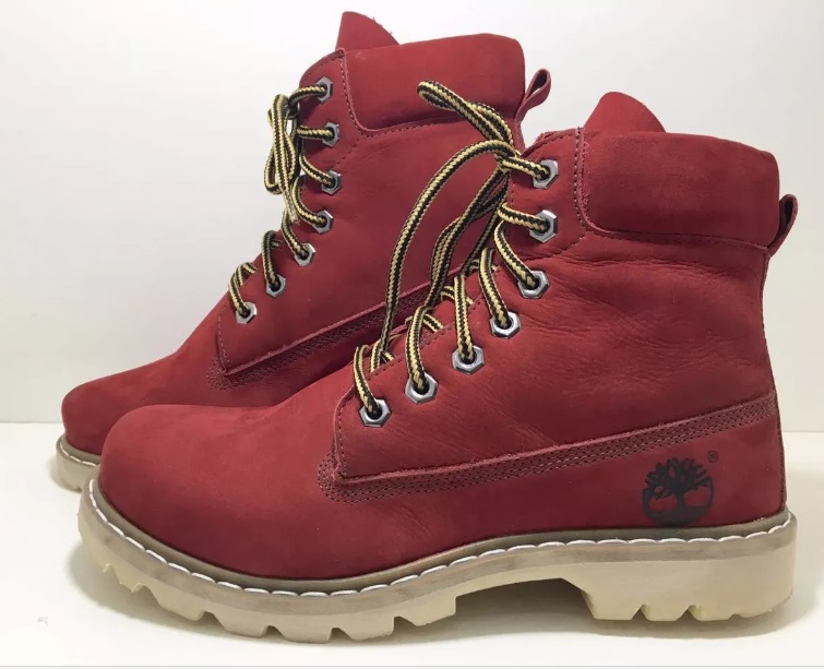 Bota sales vermelha timberland