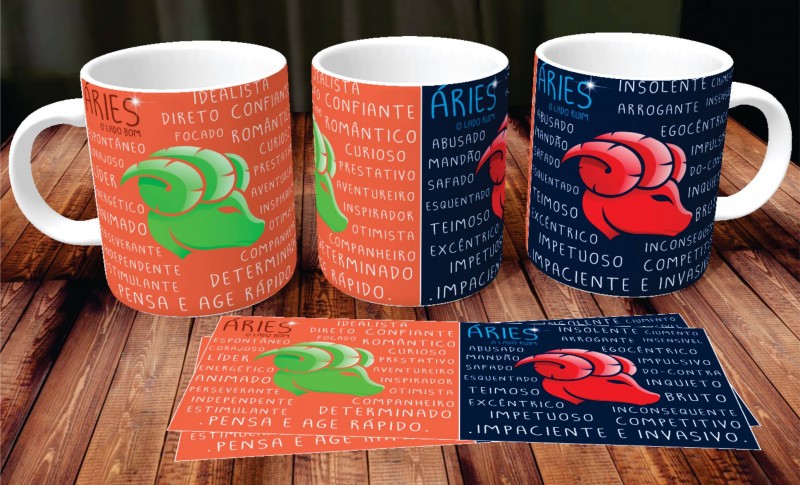 Caneca de Porcelana Áries