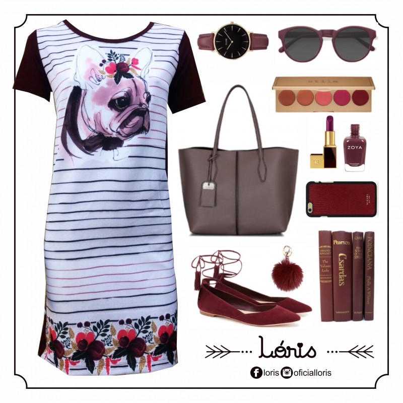 Vestido Dog Marsala